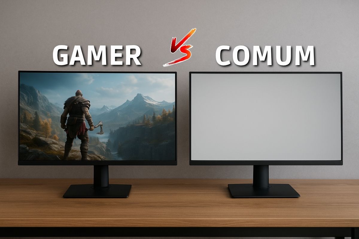 monitor gamer vs comum