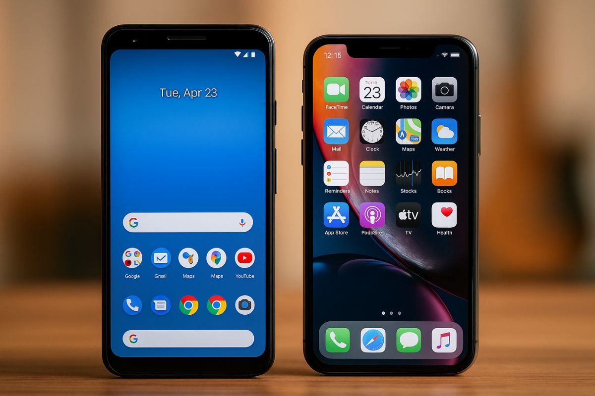 diferença entre Android e iPhone