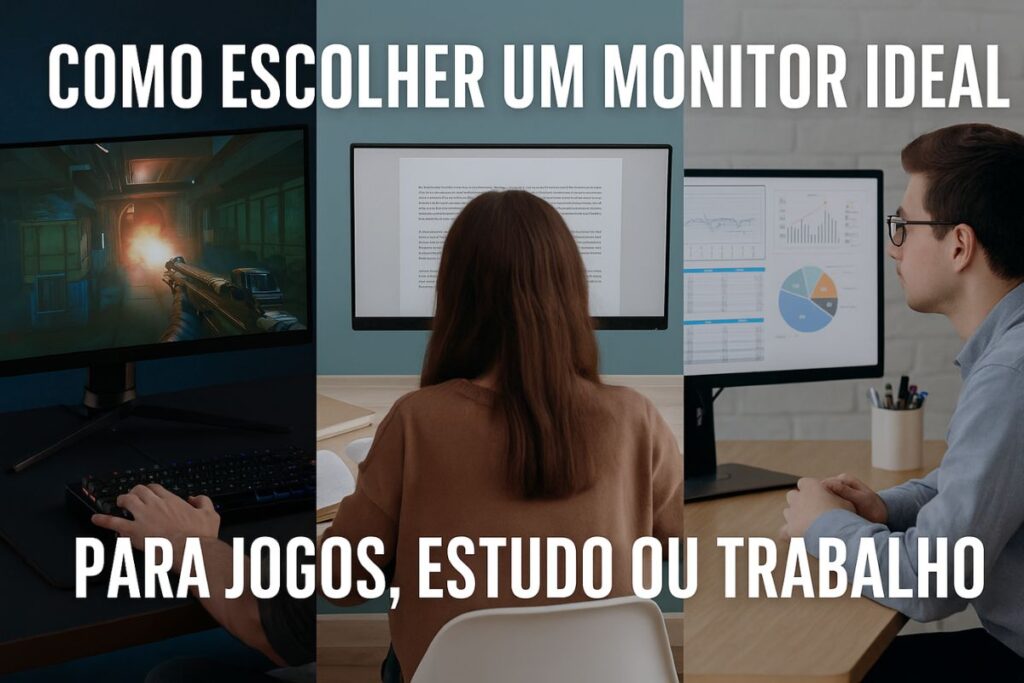 como escolher um monitor ideal para jogos, estudo ou trabalho